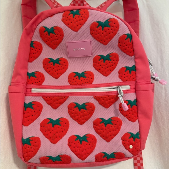 Pink Strawberry Backpack - Picture 1 of 7